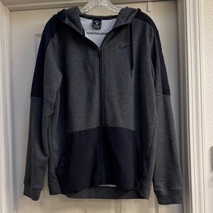 Nike Charcoal Hooded Dri-FIt Performance Jacket Sz Medium EXCELLENT condition